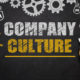 company culture written on blackboard