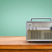 vintage radio on table