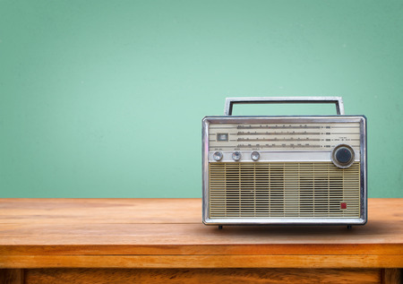 vintage radio on table