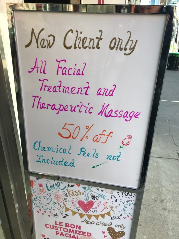 sign board with offer
