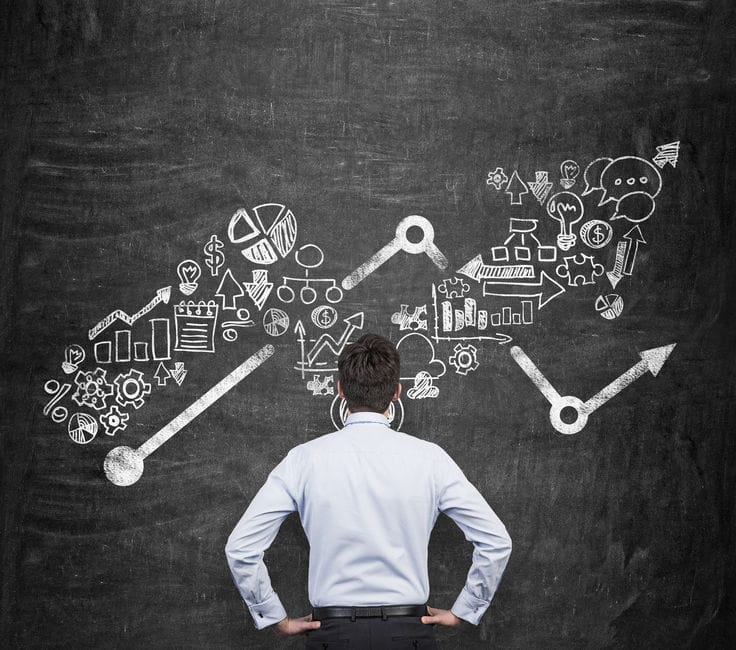 businessman thinking about growth