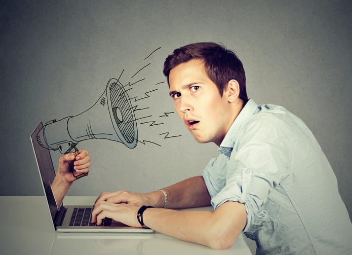 bullhorn on computer