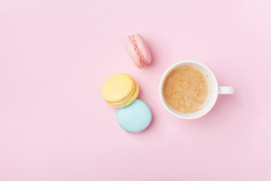 macarons and coffee