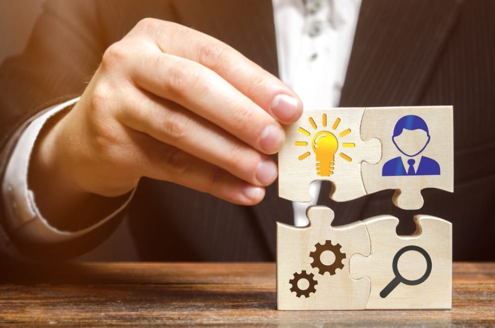 business puzzle pieces