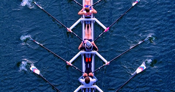 rowers synchronized