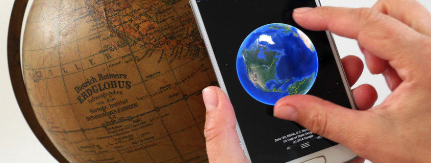 globe and smartphone