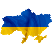 flag in the shape of ukraine