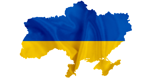 flag in the shape of ukraine