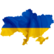 flag in the shape of ukraine