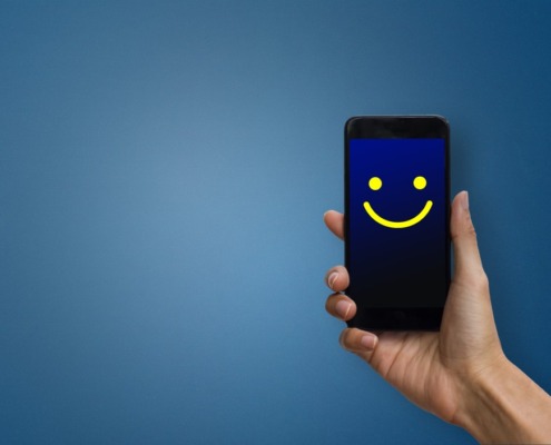 smiling smartphone