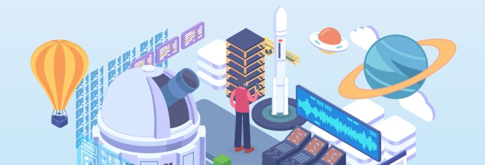 science and technology illustration