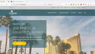 FINEOS website screenshot