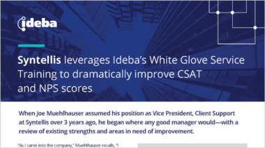 Image of Ideba's white glove training case study