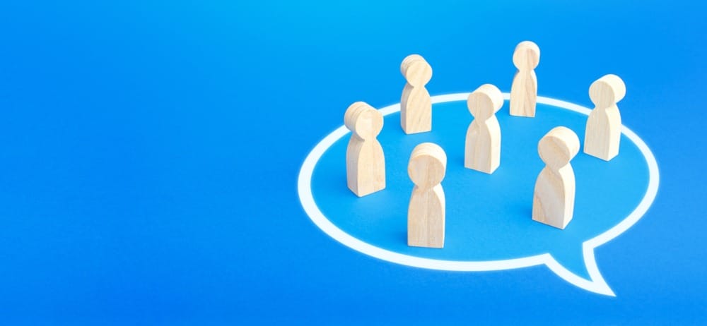 communication graphic blue