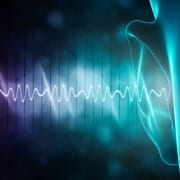 Soundwaves entering an ear